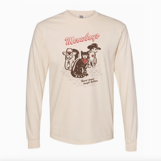 Meowboys Western Long Sleeve Tee