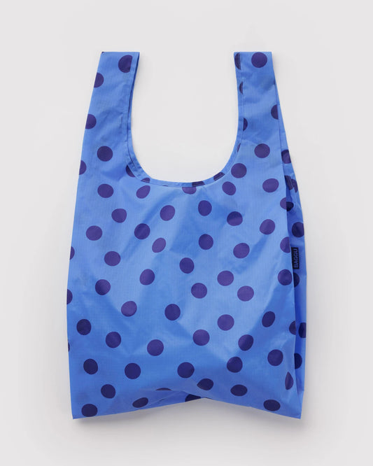 Standard Baggu Reusable Tote Bag - Blue Polka Dot