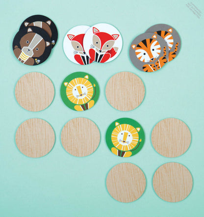 Geometric Animals Mini Memory Match Game