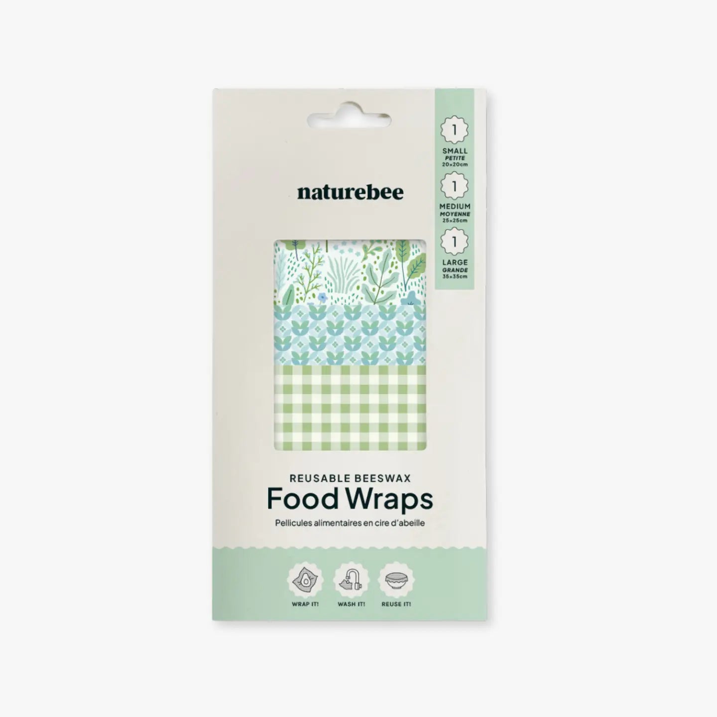 Wildflower Beeswax Wrap Variety Set Green