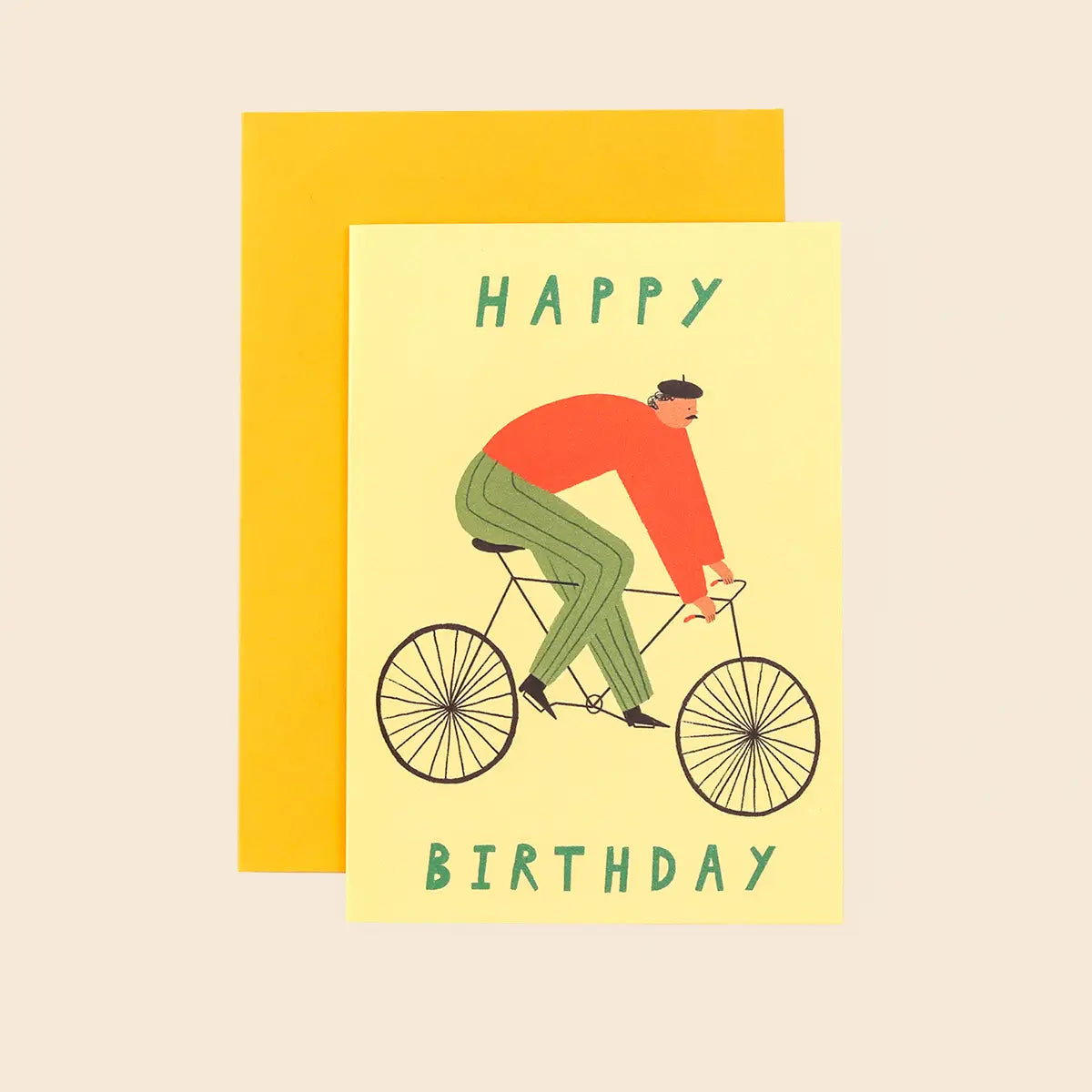 Cyclist Happy Birthday Card