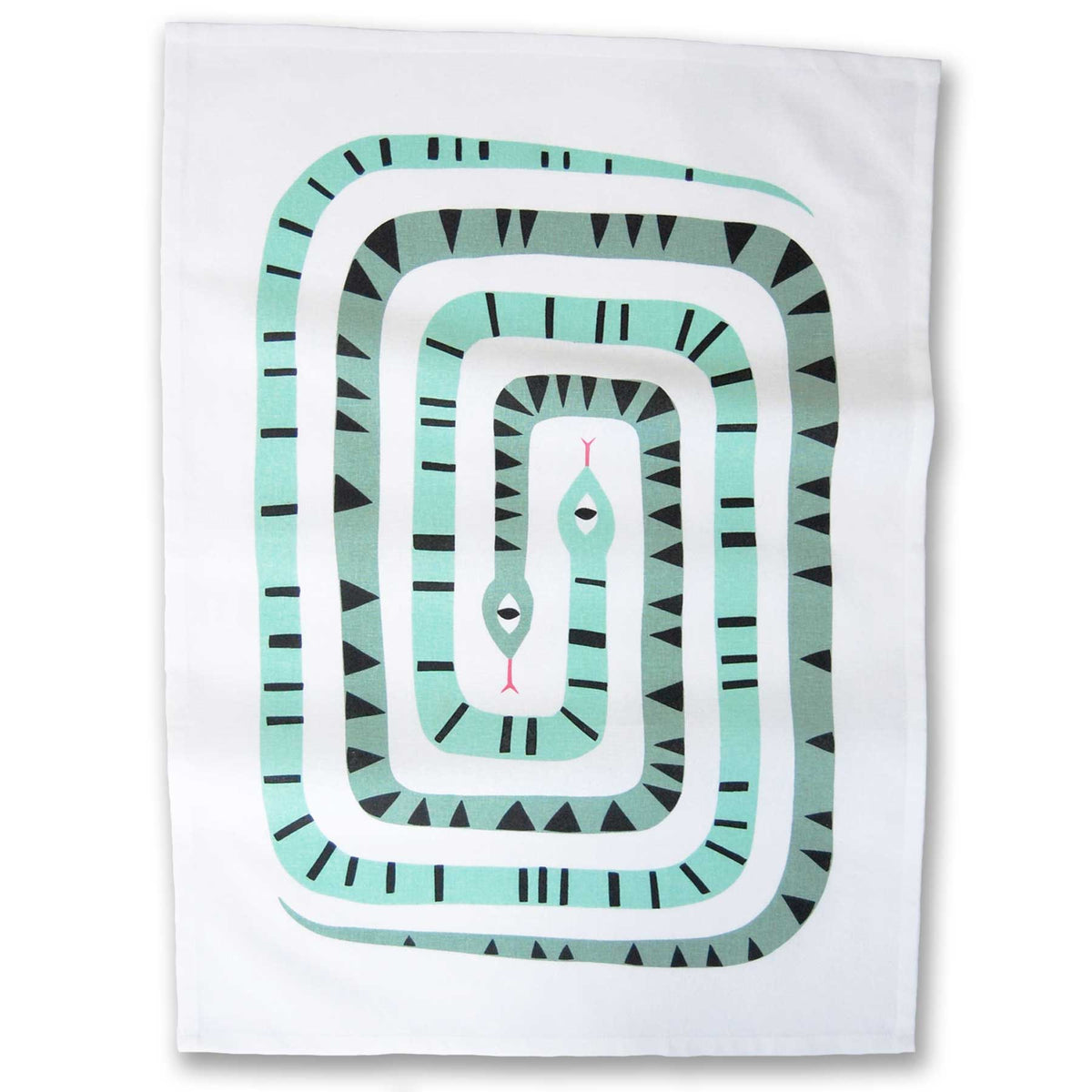Twin Snake tea towel unfolded full print - PABOOM