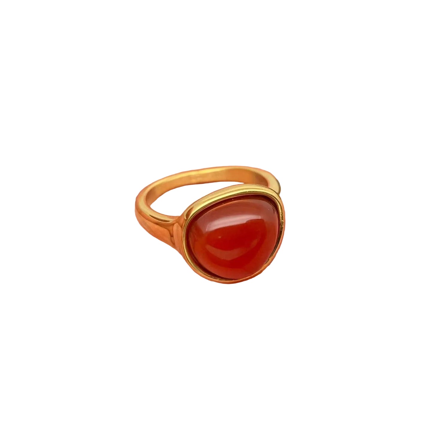 Inlaid Stone Ring - Brown