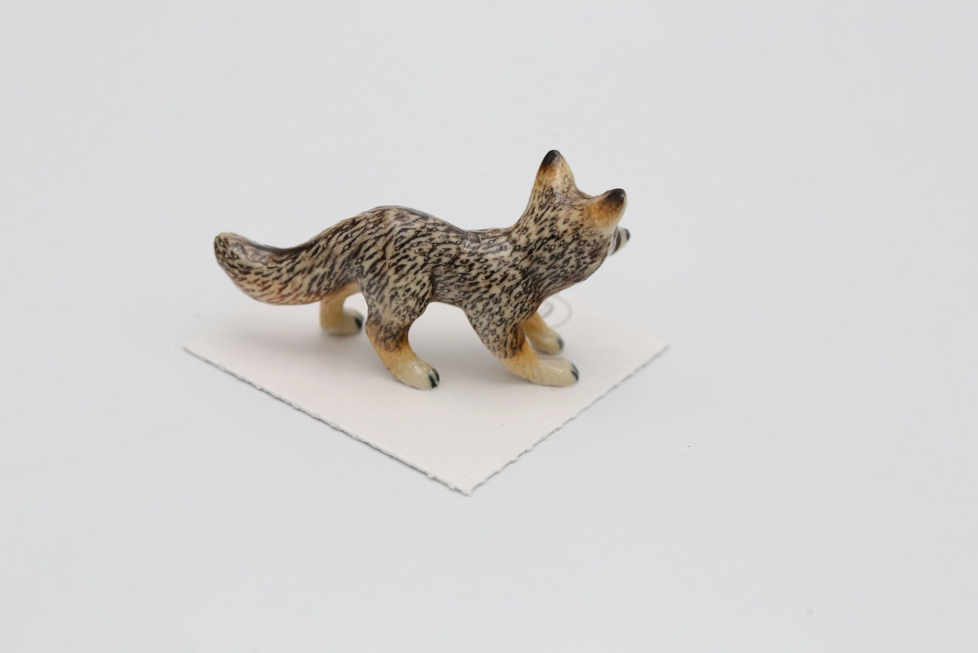 Climber Grey Fox Porcelain Miniture