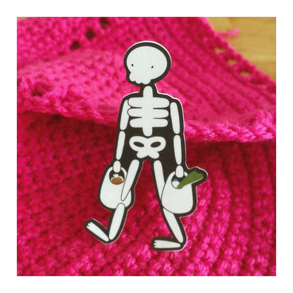 Grocery Skeleton MINI Sticker