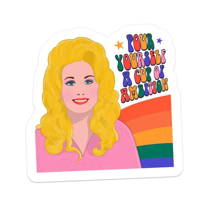 A Cup Of Ambition Vinyl Sticker - PABOOM