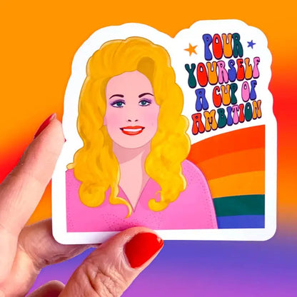 A Cup Of Ambition Vinyl Sticker - PABOOM