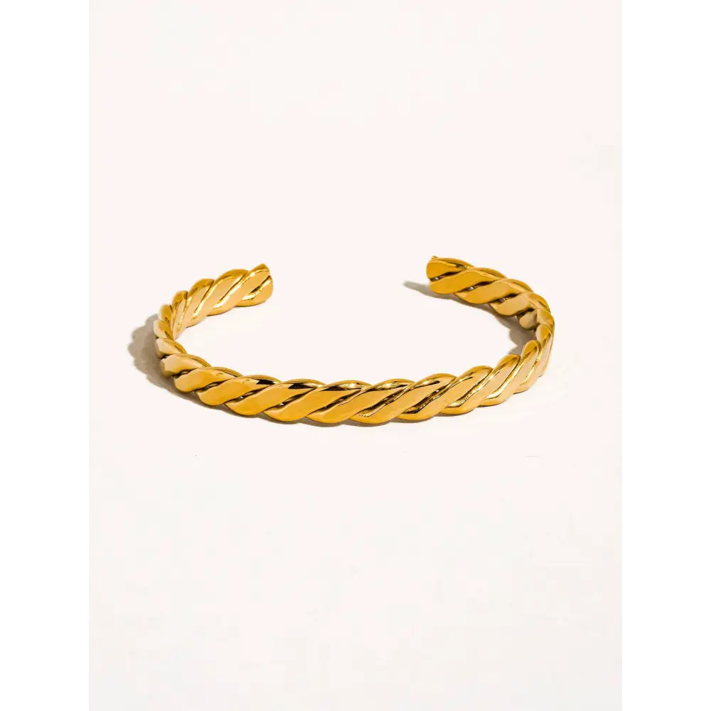 Flânerie by MAIQ - Bénir 18K Gold Non-Tarnish Braided Thin Bangle Yellow