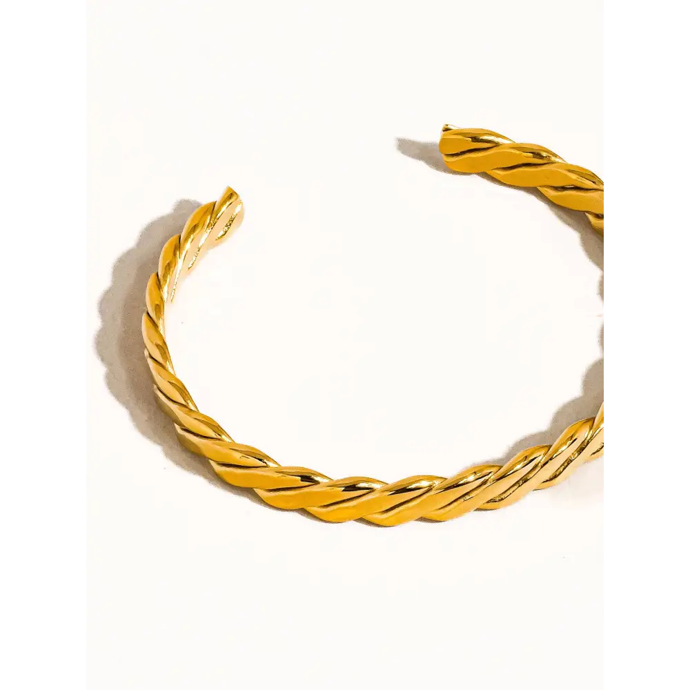 Flânerie by MAIQ - Bénir 18K Gold Non-Tarnish Braided Thin Bangle Yellow