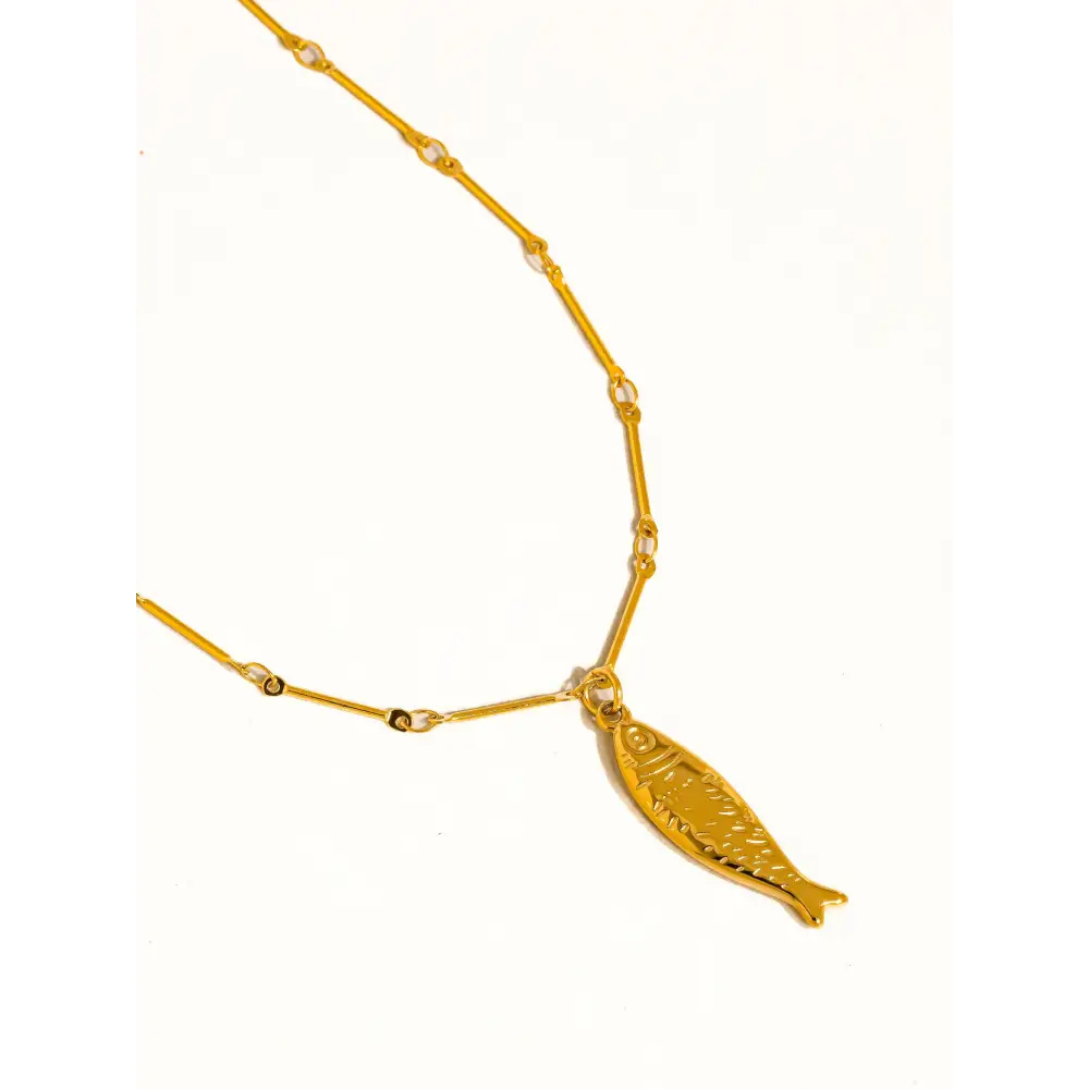 Flânerie by MAIQ - Coralie 18K Gold Non-Tarnish Fish Pendant Chain Necklace Yellow
