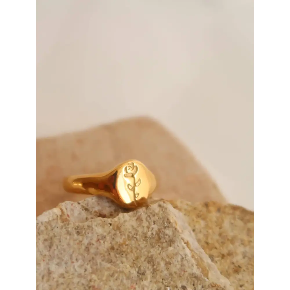 Flânerie by MAIQ - Georgia 18K Gold Non-Tarnish Rose Ring Yellow / 7