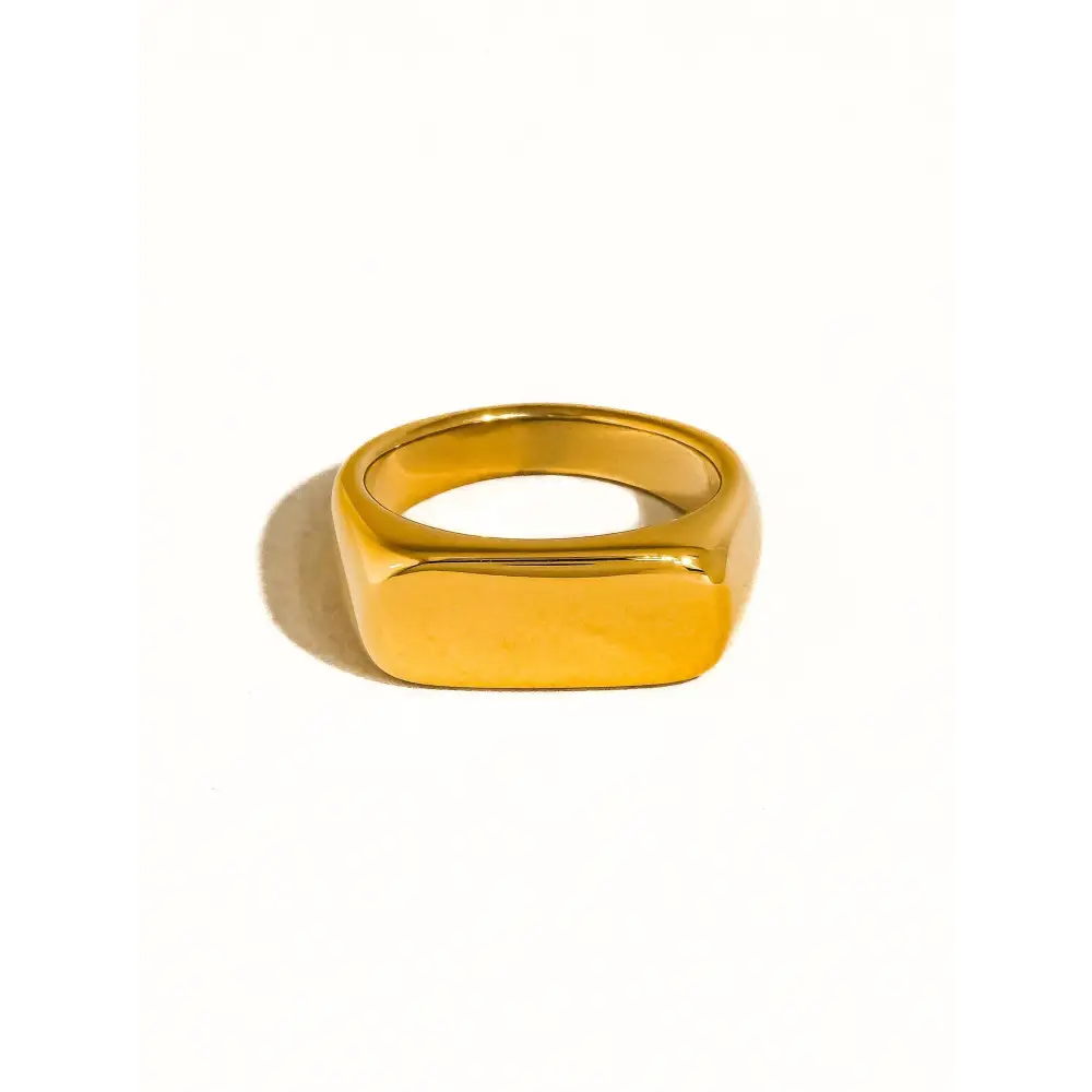Flânerie by MAIQ - Glayce 18K Gold Non-Tarnish Classic Signet Ring Yellow