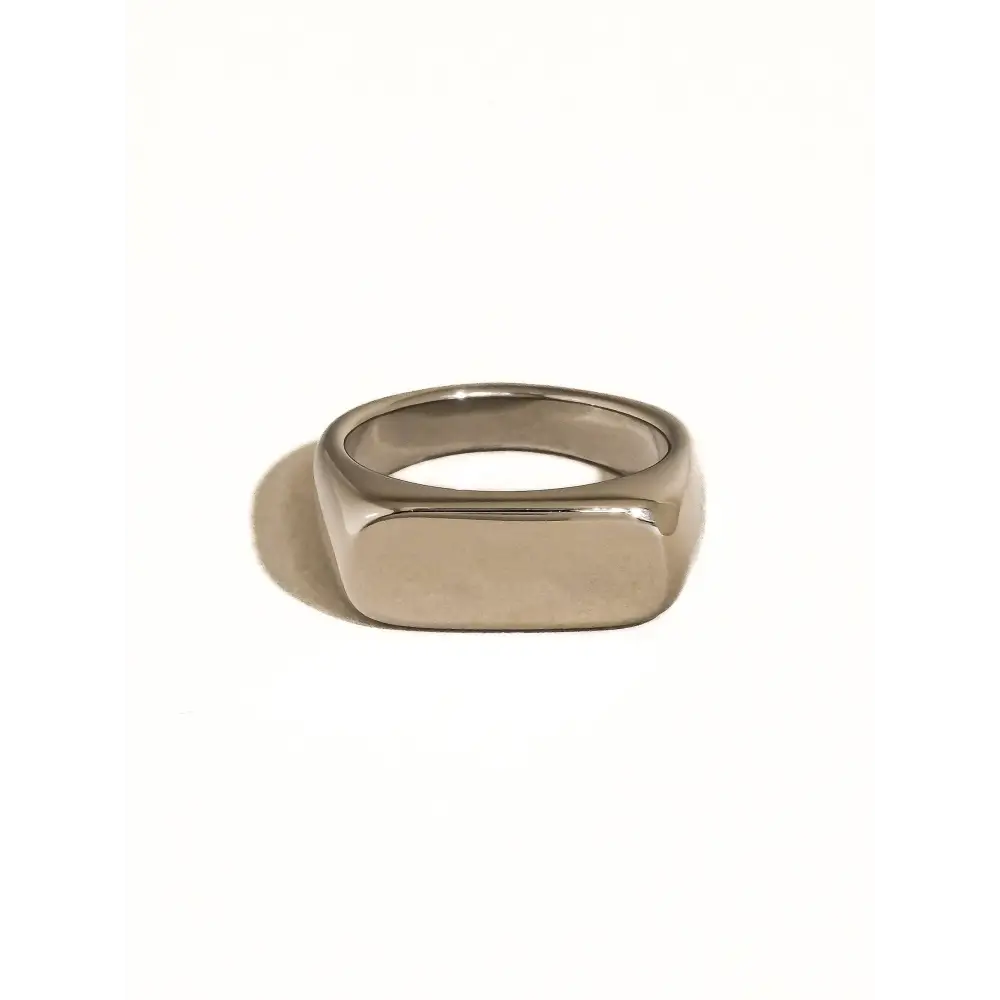 Flânerie by MAIQ - Glayce 18K Gold Non-Tarnish Classic Signet Ring Yellow