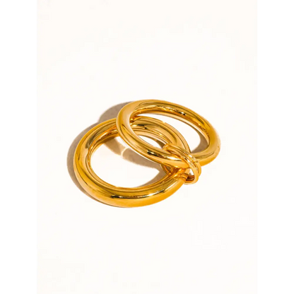 Flânerie by MAIQ - Gravité 18K Gold Non-Tarnish Double Stack Band Ring