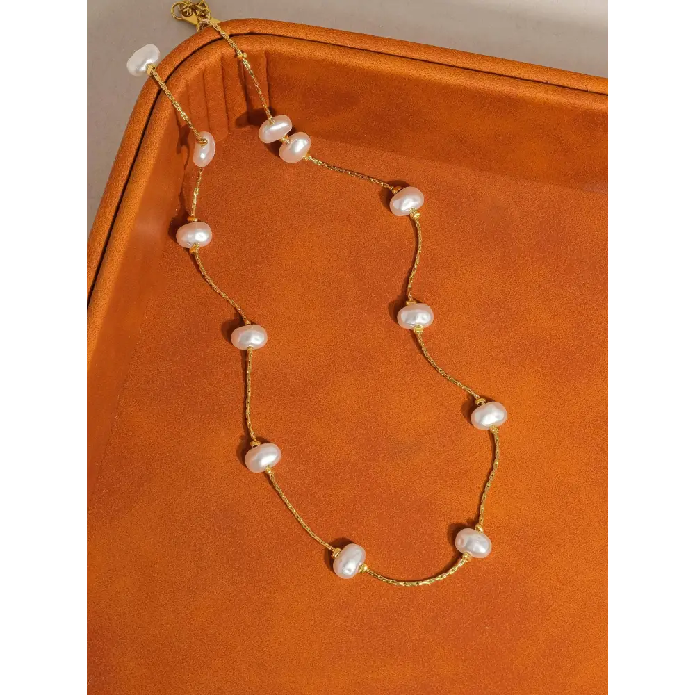 Flânerie by MAIQ - Ida 18K Non-Tarnish Petite Pearl Necklace Yellow Gold