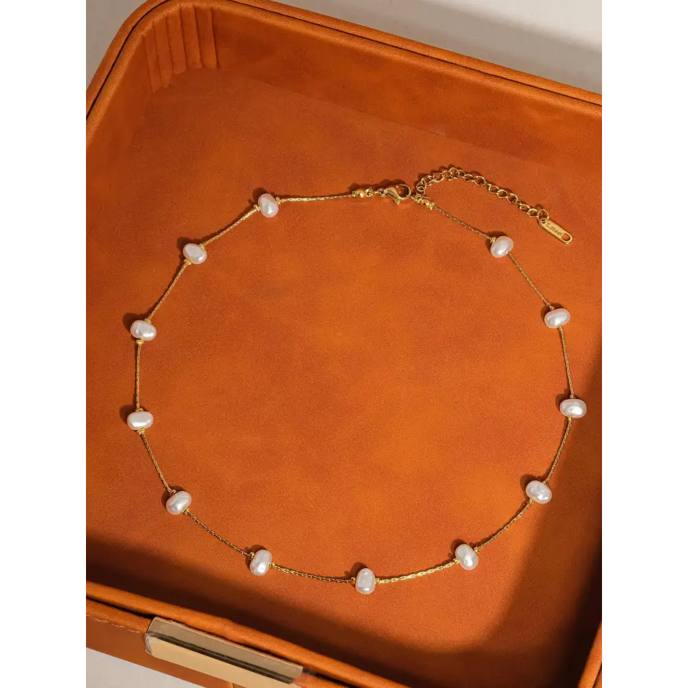 Flânerie by MAIQ - Ida 18K Non-Tarnish Petite Pearl Necklace Yellow Gold