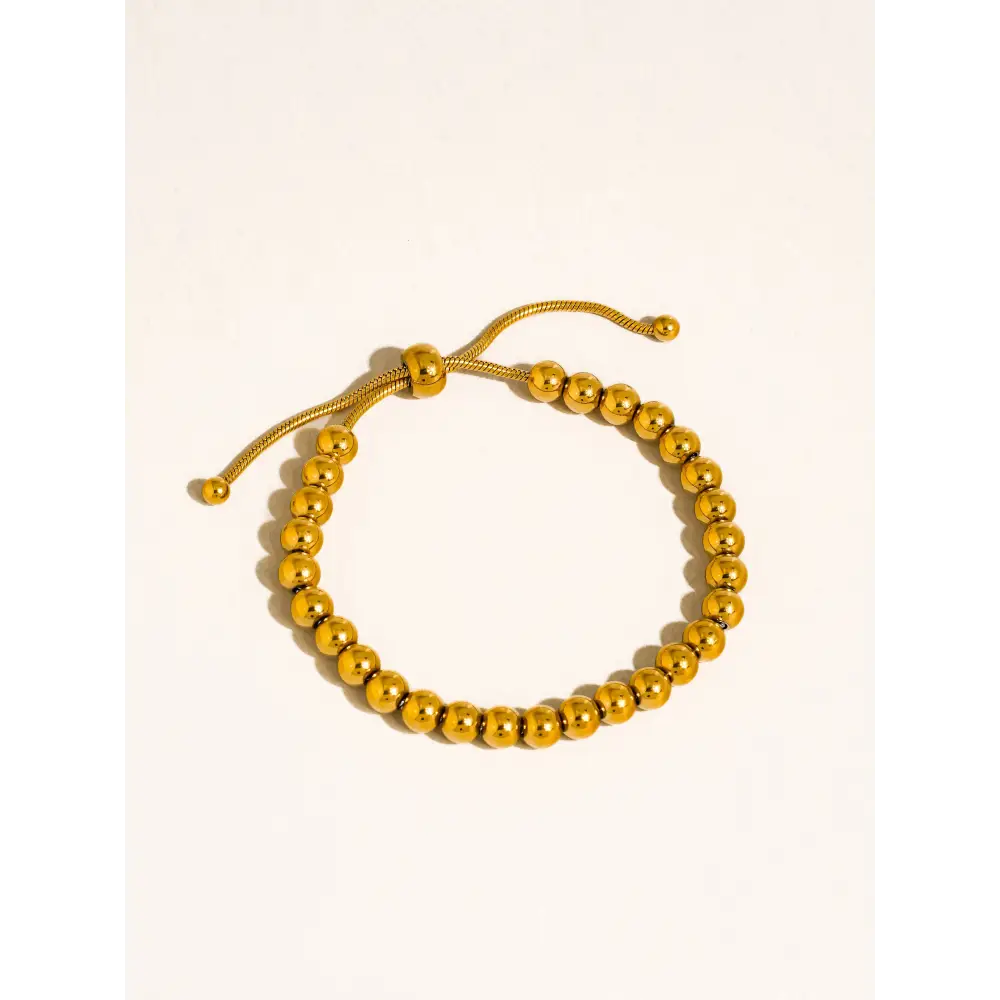 Flânerie by MAIQ - Liliane 18K Gold Non-Tarnish Beaded Bracelet Liliane-Gold-M / Yellow