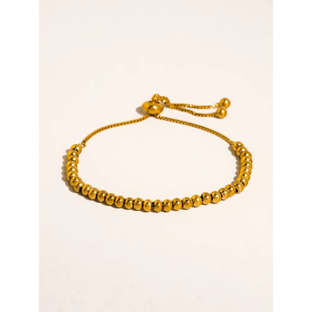 Flânerie by MAIQ - Liliane 18K Gold Non-Tarnish Beaded Bracelet Liliane-Gold-M / Yellow