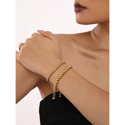 Flânerie by MAIQ - Liliane 18K Gold Non-Tarnish Beaded Bracelet Liliane-Gold-M / Yellow