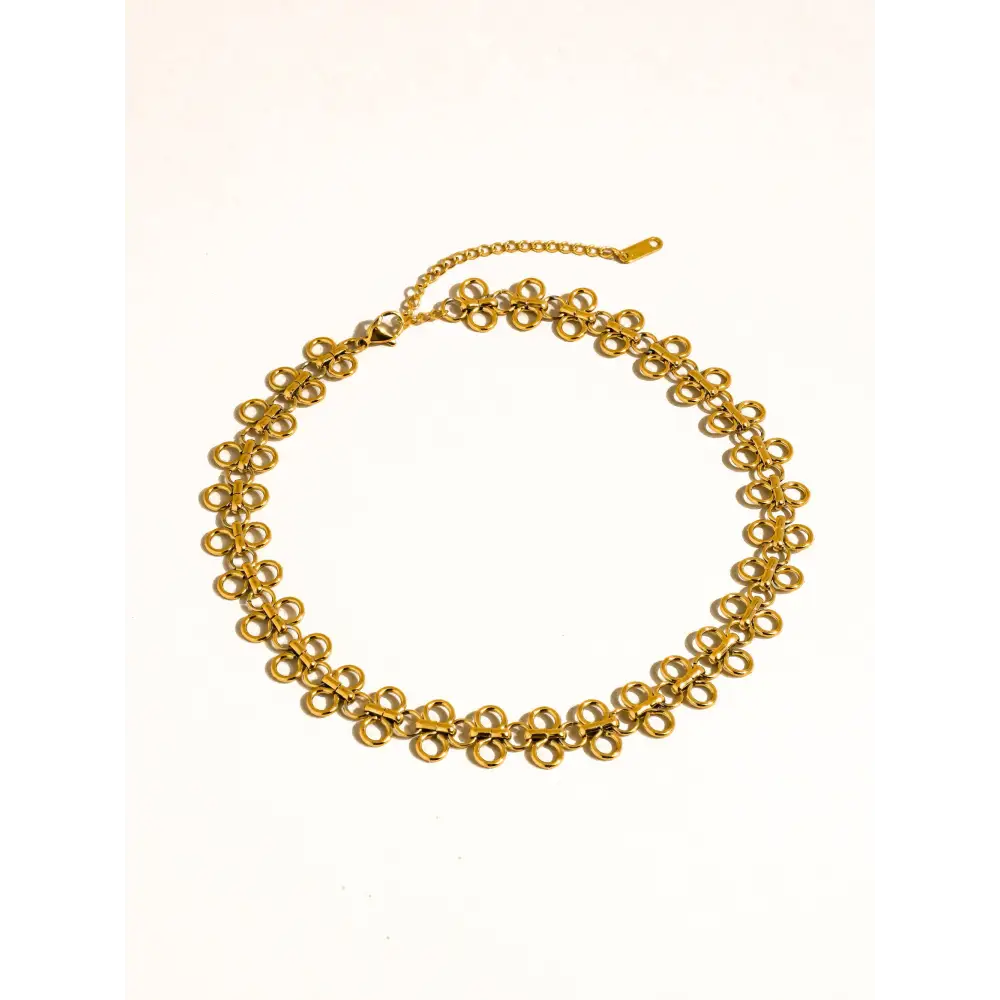 Flânerie by MAIQ - Ritza 18K Gold Non-Tarnish Patterned Choker Yellow