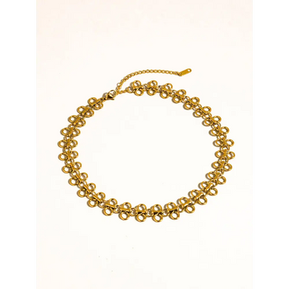 Flânerie by MAIQ - Ritza 18K Gold Non-Tarnish Patterned Choker Yellow