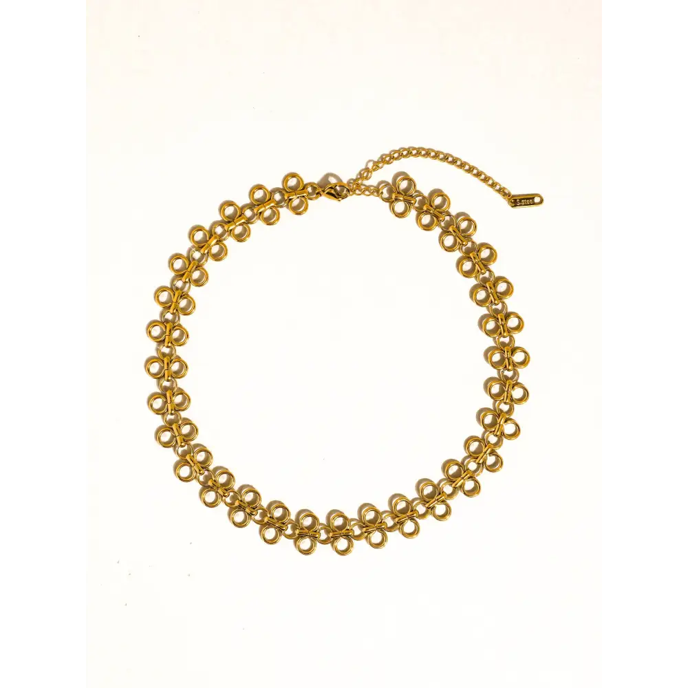 Flânerie by MAIQ - Ritza 18K Gold Non-Tarnish Patterned Choker Yellow