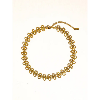 Flânerie by MAIQ - Ritza 18K Gold Non-Tarnish Patterned Choker Yellow