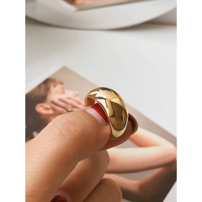 Flânerie by MAIQ - Roscoe 18K Gold Non-Tarnish Chunky Dome Statement Ring 7 / Yellow