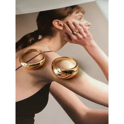 Roscoe Chunky Dome Statement Ring - Yellow Gold