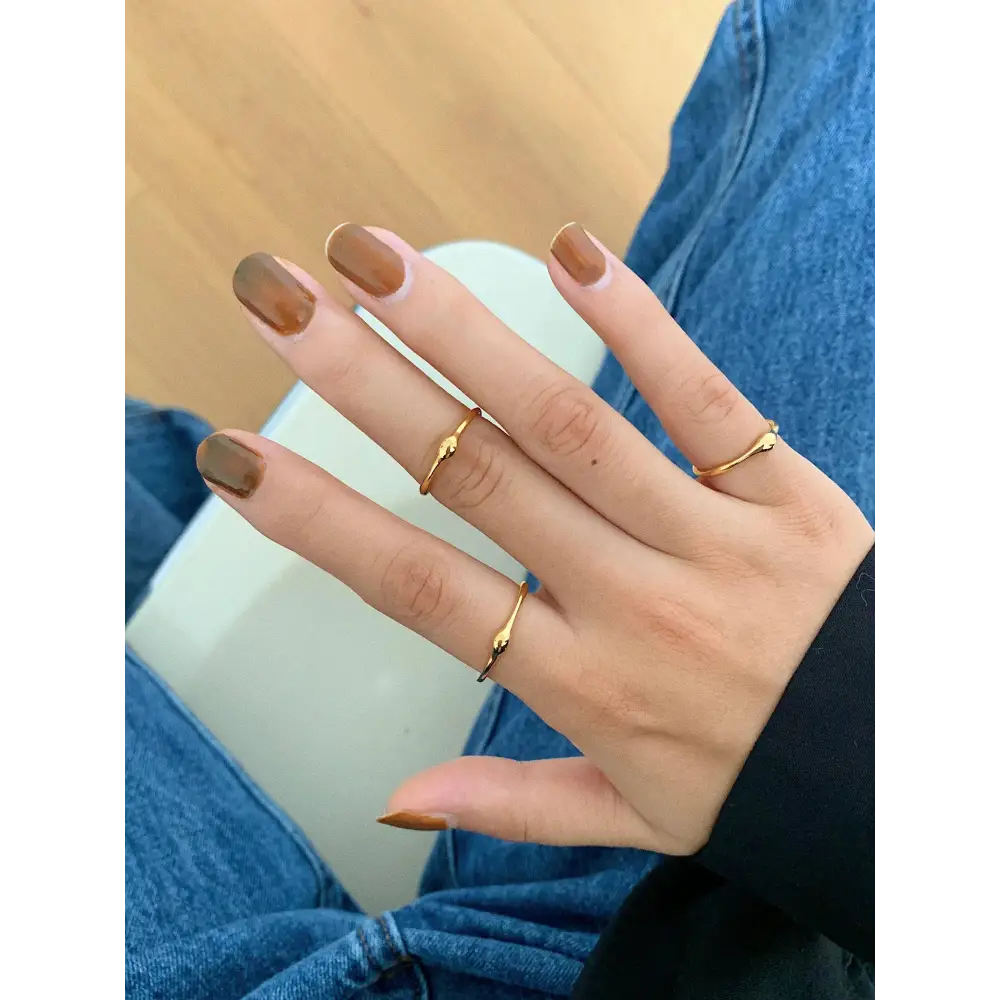 Flânerie by MAIQ - Rowena 18K Gold Non-Tarnish Minimalist Band Rings