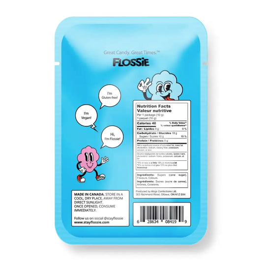 Flossie Blue Raspberry Cotton Candy - PABOOM
