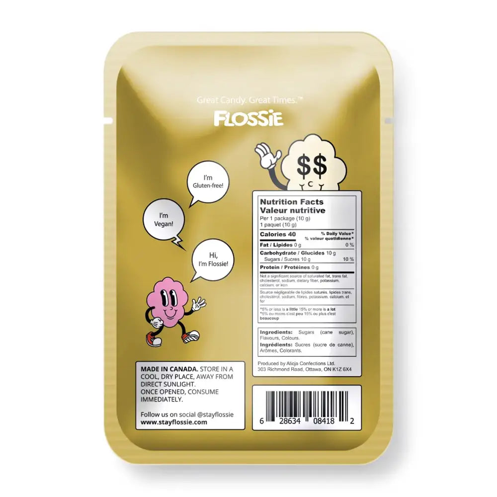 Flossie Champagne Flavoured Cotton Candy - PABOOM