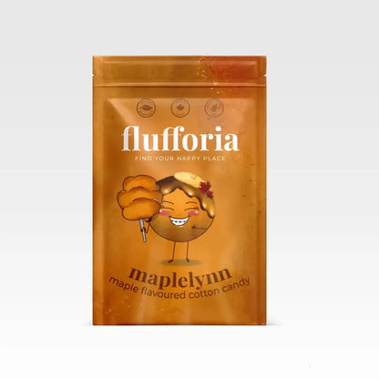 Package of Flufforia’s cotton candy, Maplelynn flavour, brown package - PABOOM