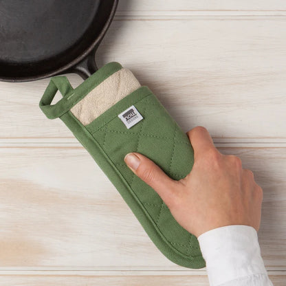 Superior Elm Green potholder shown from the back – PABOOM