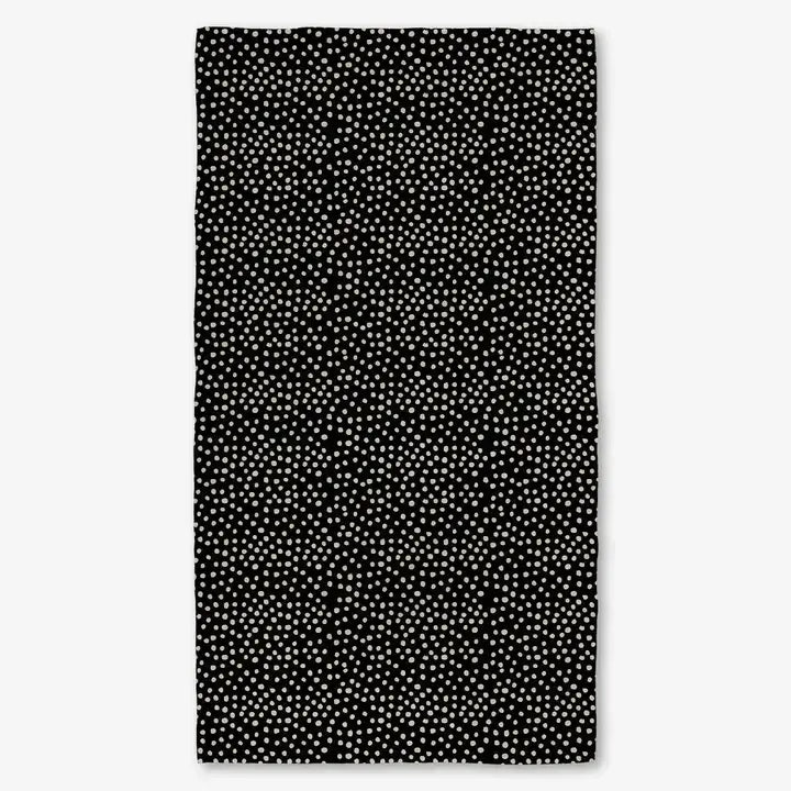 Dotty Black Luxe Bath Towel - PABOOM