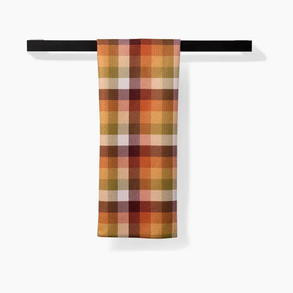 Rustic Autumn Plaid Tea Towel - PABOOM