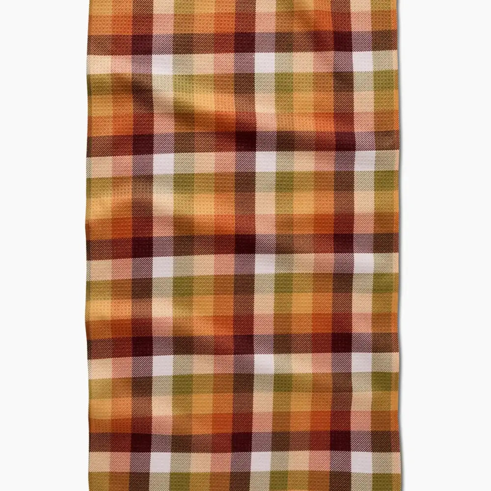 Rustic Autumn Plaid Tea Towel - PABOOM