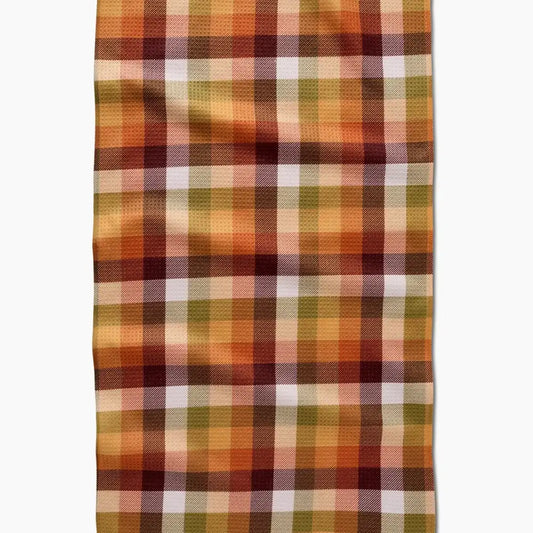 Rustic Autumn Plaid Tea Towel - PABOOM