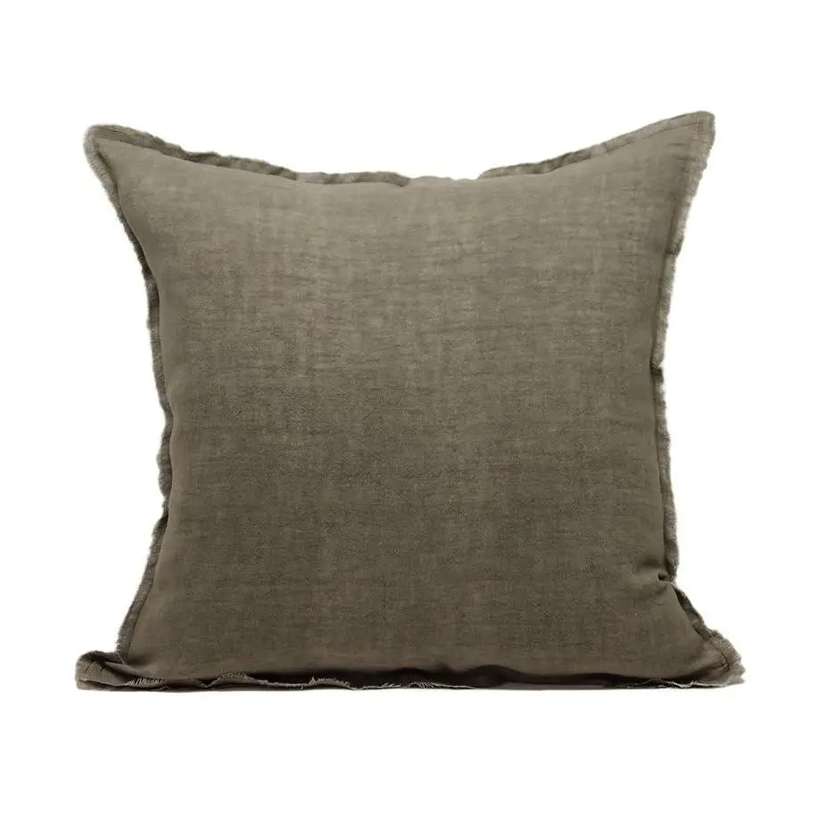 Giardino Segreto - Frayed Edge Pure Linen Cushion Cover