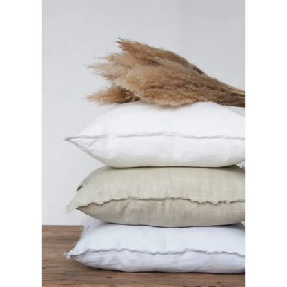 Giardino Segreto - Frayed Edge Pure Linen Cushion Cover