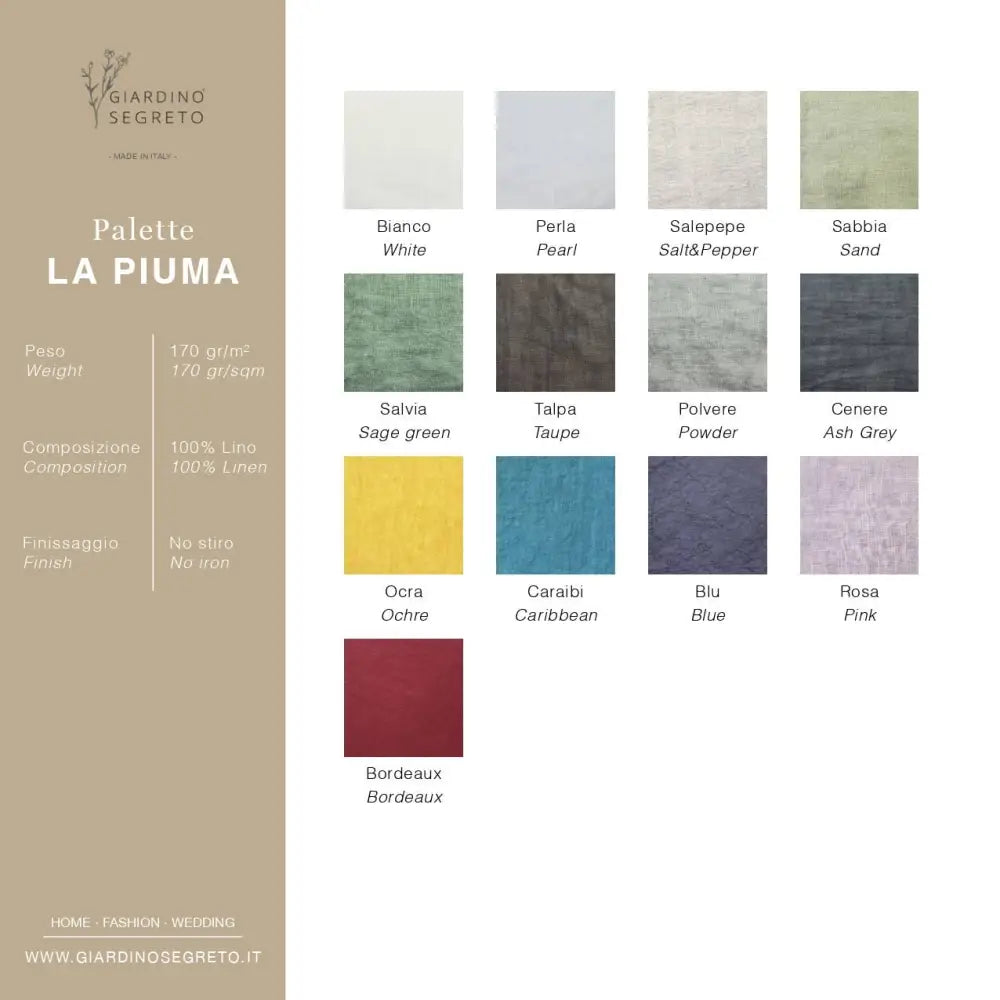 Giardino Segreto - Frayed Edge Pure Linen Cushion Cover Caribbean / 49 x cm