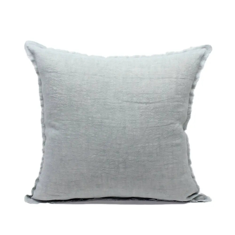Giardino Segreto - Frayed Edge Pure Linen Cushion Cover Powder / 49 x cm