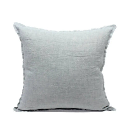 Giardino Segreto - Frayed Edge Pure Linen Cushion Cover Powder / 49 x cm