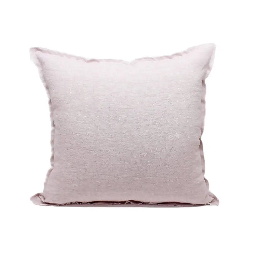 Giardino Segreto - Frayed Edge Pure Linen Cushion Cover rose / 49 x cm