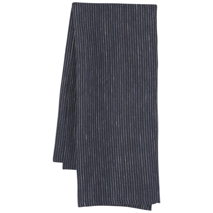 Midnight Linen Pinstripe Dishtowel