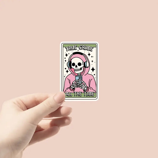True Crime all the time tarot card Sticker - PABOOM