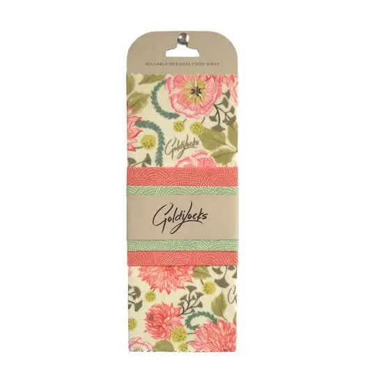 Pink Floral Food Wraps Set - PABOOM