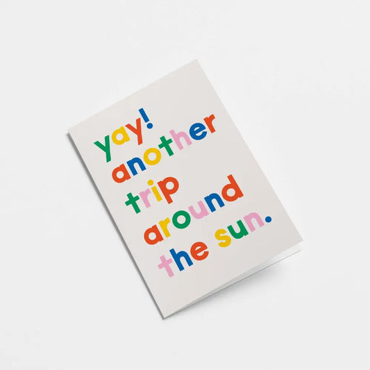 Graphic Factory - Another trip around the sun - Birthday Card Standard cello