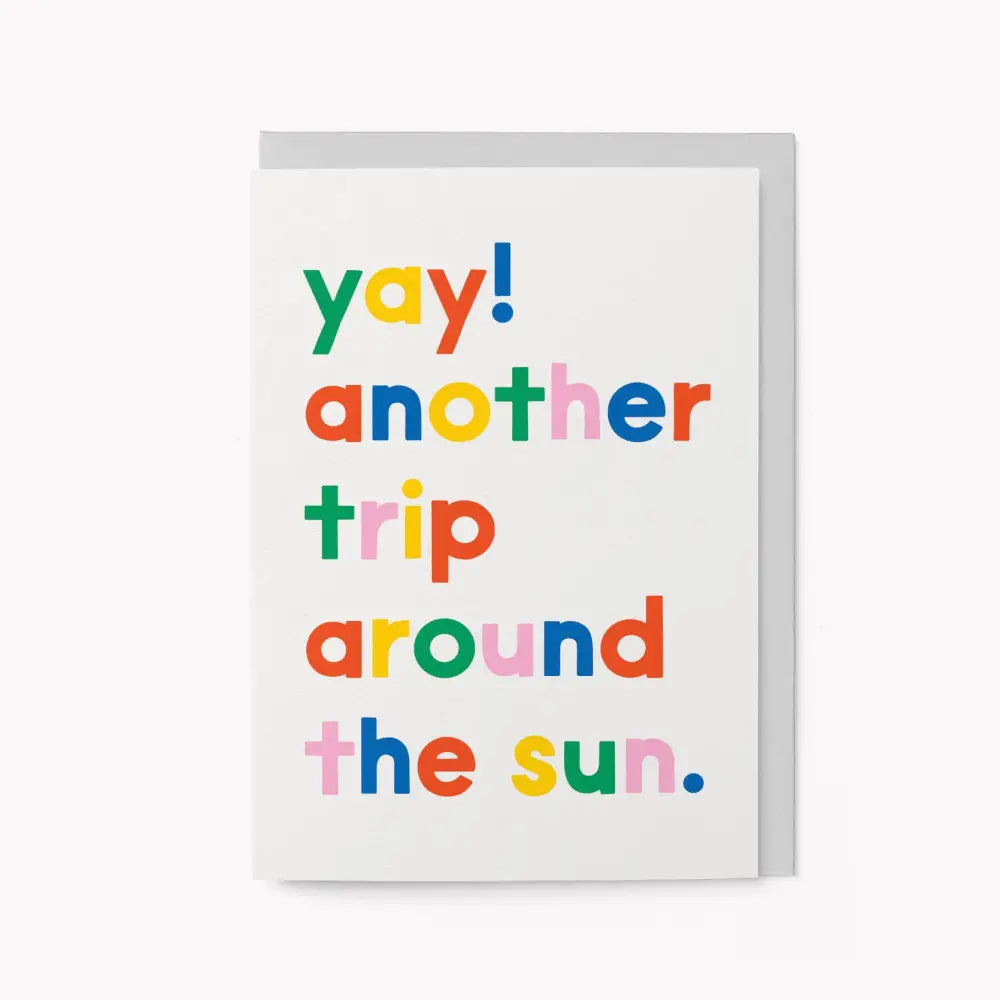 Graphic Factory - Another trip around the sun - Birthday Card Standard cello