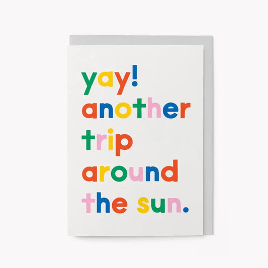 Graphic Factory - Another trip around the sun - Birthday Card Standard cello